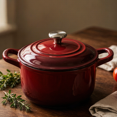 Double-Handled Enamel Non-Stick Stew Pot